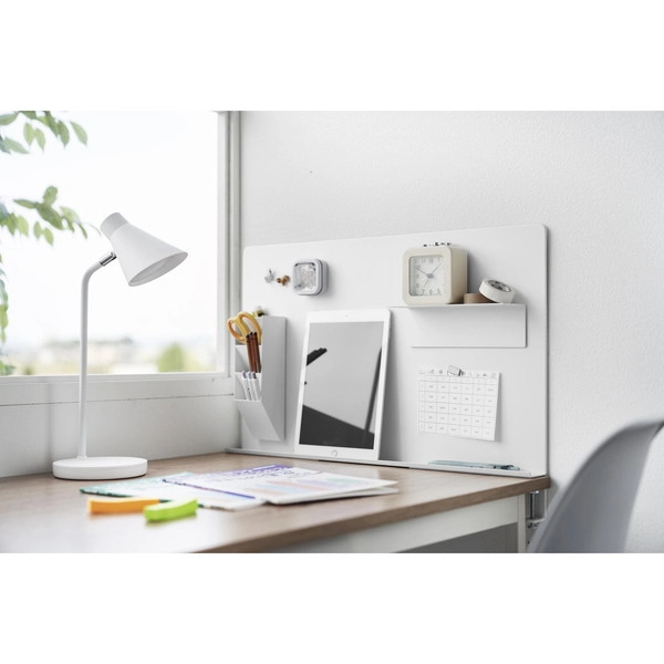 【tower】デスク横トレー付きスチールパネル タワー ホワイト