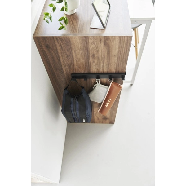 【smart】カラーボックスに差し込めるフック5連 スマート ブラック