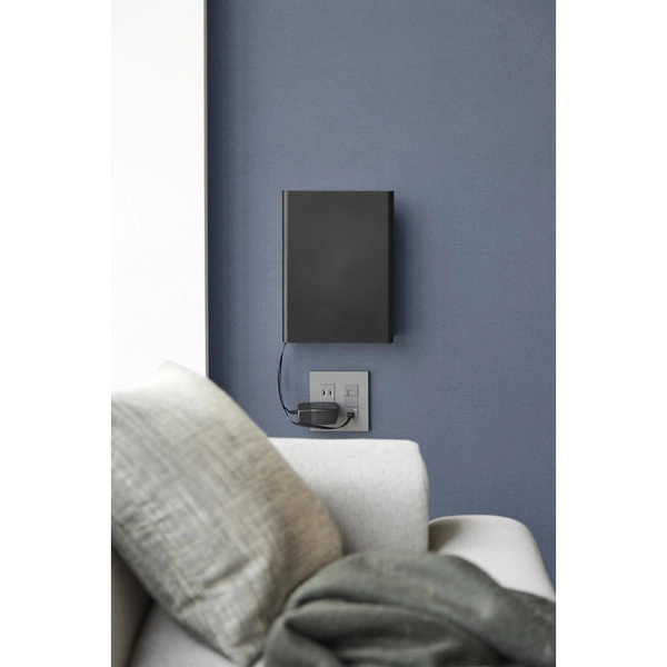 【tower】ウォール隠せるルーター収納 タワー Sサイズ 石こうボード壁対応 ブラック