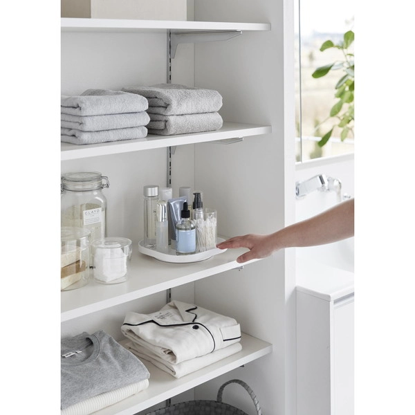 【Plate】回転式収納トレー プレート ホワイト