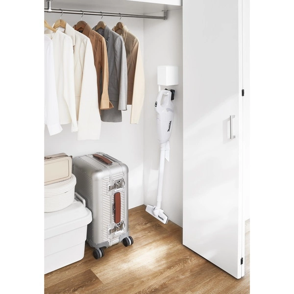 【tower】ウォール収納付きコードレスクリーナーホルダー タワー 石こうボード壁対応 ホワイト