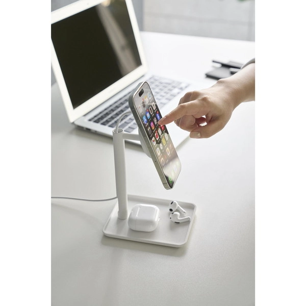 【tower】トレー付きスマートフォン充電スタンド タワー ホワイト