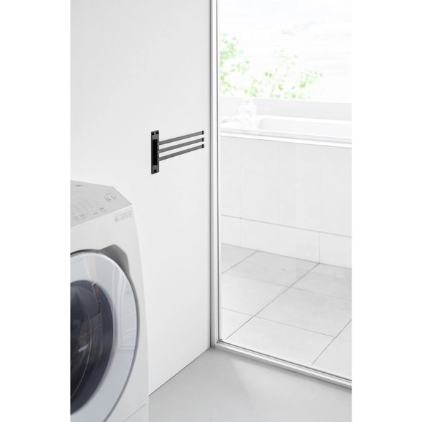 【tower】ウォールタオルハンガー タワー 3連 石こうボード壁対応 ブラック