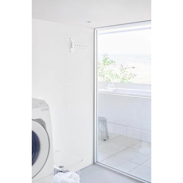 【tower】ウォール衣類ハンガー タワー 石こうボード壁対応 ホワイト