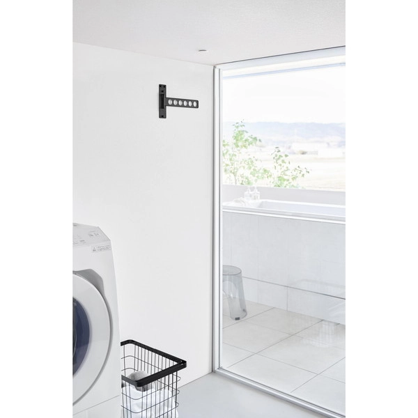 【tower】ウォール衣類ハンガー タワー 石こうボード壁対応 ブラック