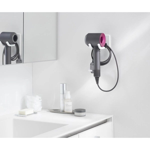 【tower】ウォール角度調節ドライヤーホルダー タワー 石こうボード壁対応 ホワイト