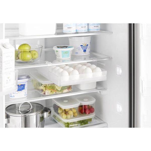 【tower】冷蔵庫中棚下高さ調節卵ラック タワー L ホワイト