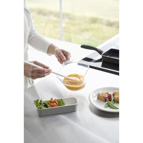 【tower】電子レンジ対応洗いやすいハンドル付き下ごしらえボウル タワー L クリア