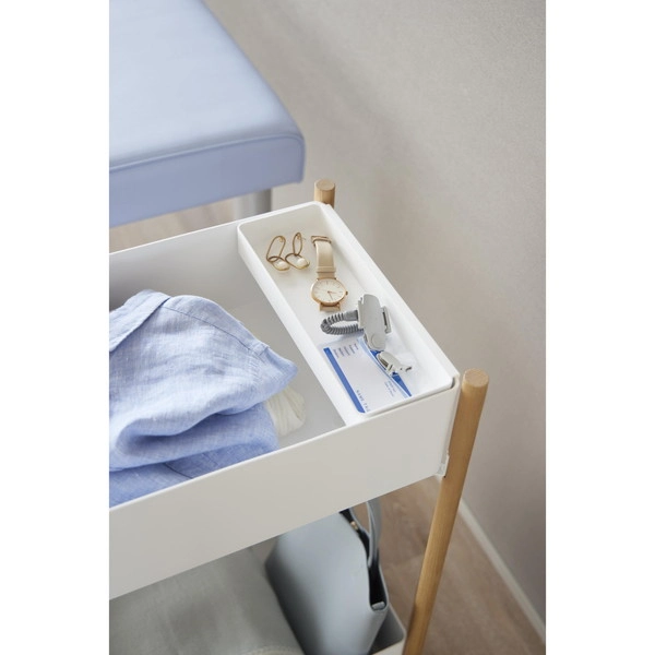 【RIN】小物トレー付き収納ワゴン 2段 リン ナチュラル