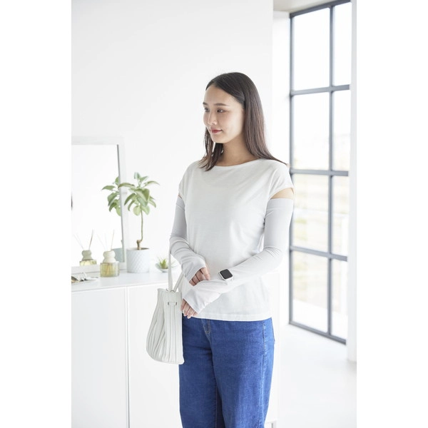 【tower】リバーシブルで使えるアームカバー タワー ライトグレー