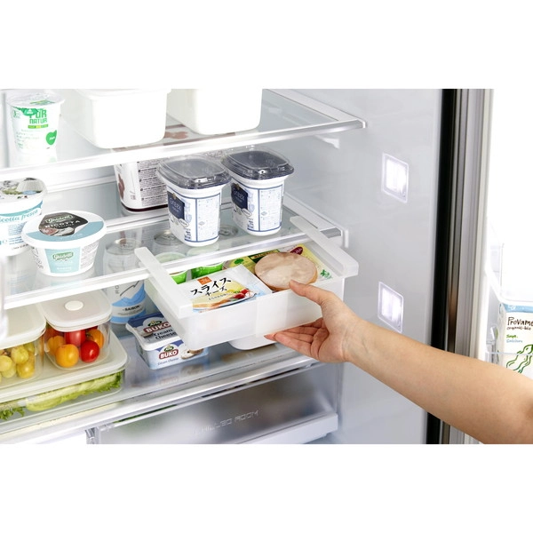 【tower】冷蔵庫中棚下伸縮ラック タワー ホワイト