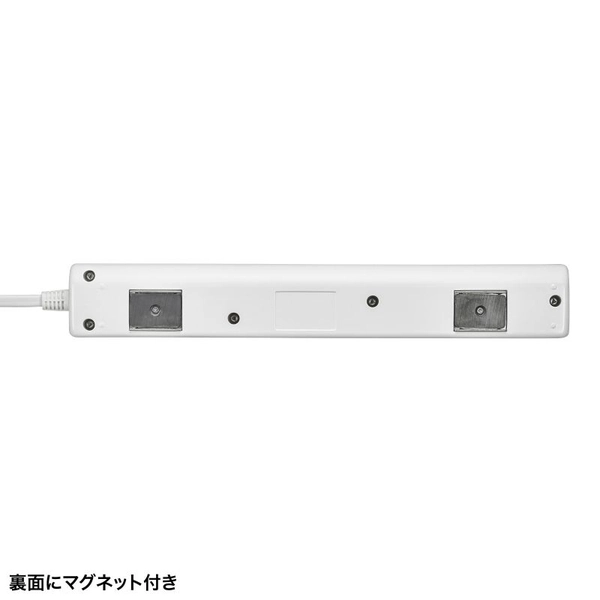 節電タップ (2P・4個口・1m・ホワイト) TAP-B107UC-1W