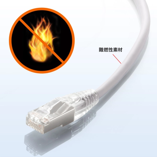 カテゴリ7LANケーブル(スリム、やわらか、ツメ折れ防止コネクタ) ホワイト KB-SL7YS-005W