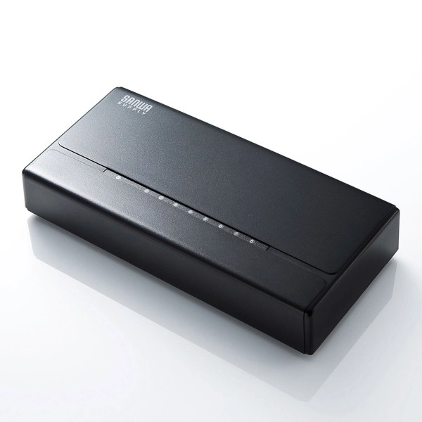 スイッチングハブ(8ポート・マグネット付き) LAN-SWHP801BK