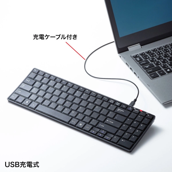 ワイヤレススリムキーボード SKB-WLE2UBK