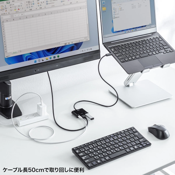 USB Type C-HDMI変換アダプタ(4K/PD対応/USBハブ付き) AD-ALCPHDPD02
