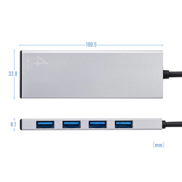 USB 10Gbps Type-C ハブ（USB A×4ポート） USB-10TC13SV