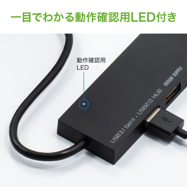 USB Type-Cコンボハブ （カードリーダー付き) USB-3TCHC16BK