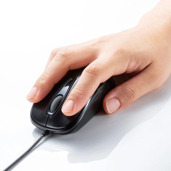 静音有線光学式マウス MA-122HBK