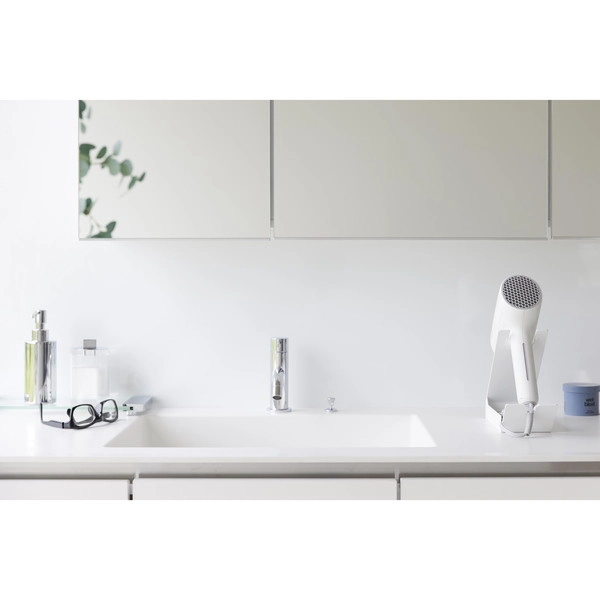 【tower】収納付きドライヤー&ヘアーアイロンスタンド タワー ホワイト