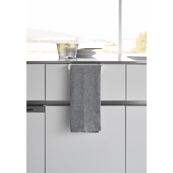 【Plate】滑り落ち防止キッチンタオルハンガーバー プレート ホワイト