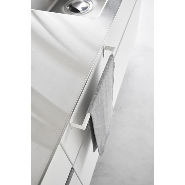 【Plate】滑り落ち防止キッチンタオルハンガーバー プレート ワイド ホワイト