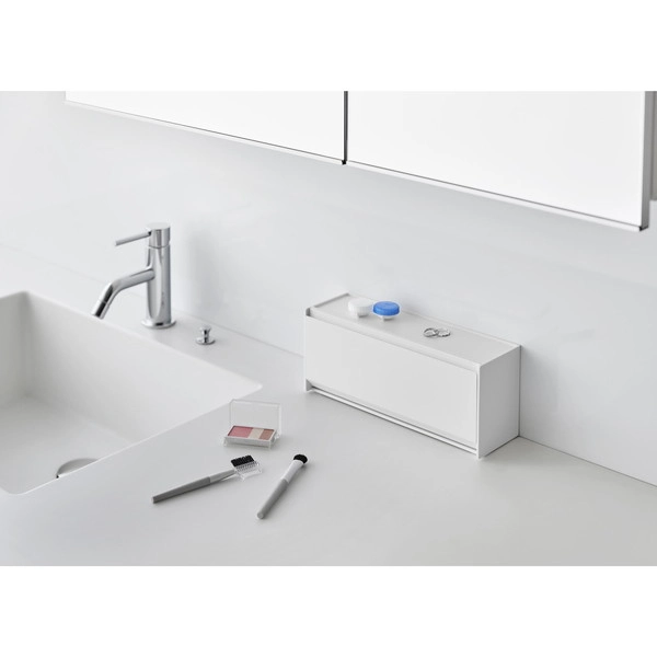 【tower】ウォール洗面収納ケース タワー 石こうボード壁対応 ホワイト