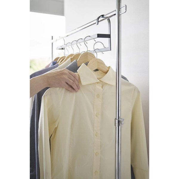 【smart】収納力アップ2段衣類ハンガー スマート W60 ブラック