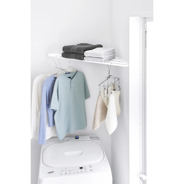 【tower】コーナーハンガーラック タワー 石こうボード壁対応 ホワイト