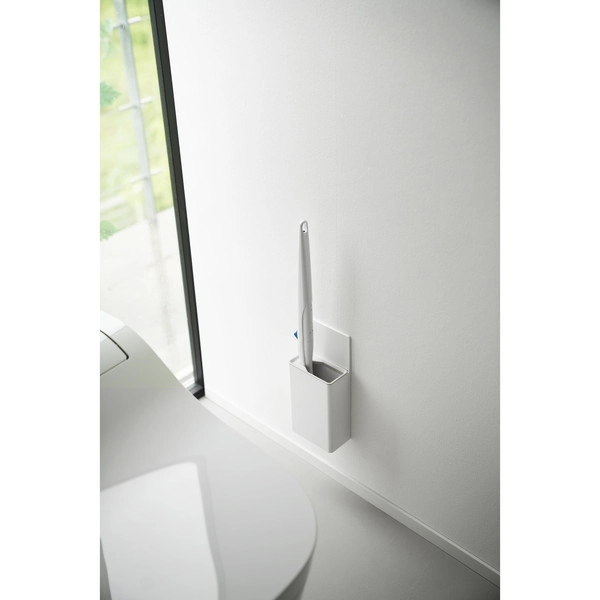 【Plate】ウォール流せるトイレブラシホルダー プレート 石こうボード壁対応 ホワイト