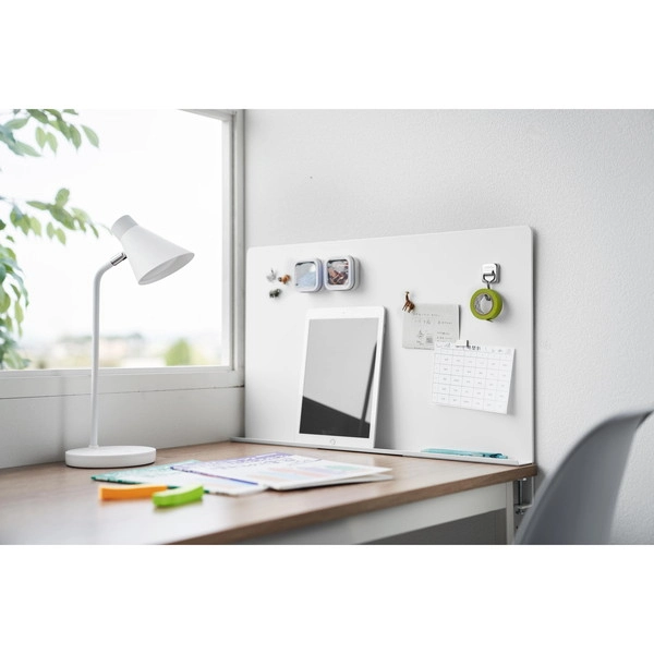 【tower】デスク横トレー付きスチールパネル タワー ホワイト