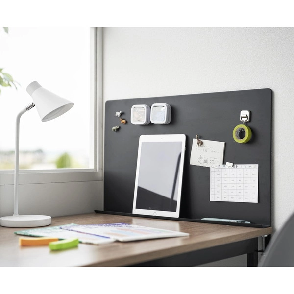 【tower】デスク横トレー付きスチールパネル タワー ブラック