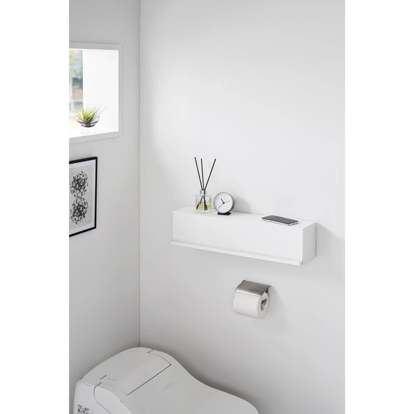 【tower】ウォール隠せるトイレ壁収納 タワー 石こうボード壁対応 ホワイト