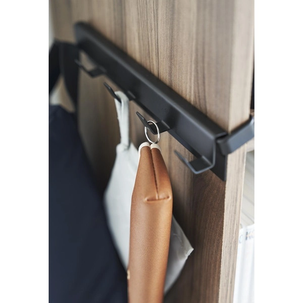 【smart】カラーボックスに差し込めるフック5連 スマート ブラック