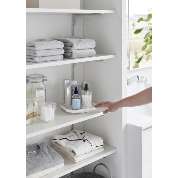 【Plate】回転式収納トレー プレート ホワイト