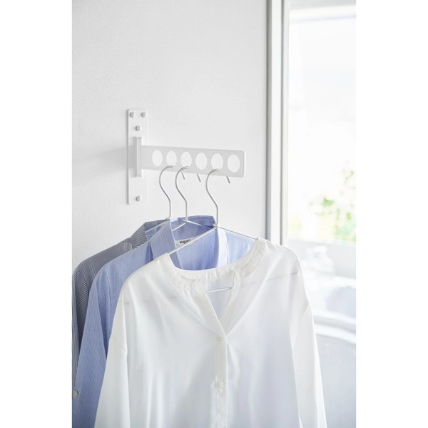 【tower】ウォール衣類ハンガー タワー 石こうボード壁対応 ホワイト