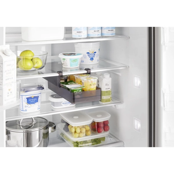 【tower】冷蔵庫中棚下高さ調節ラック タワー S ブラック