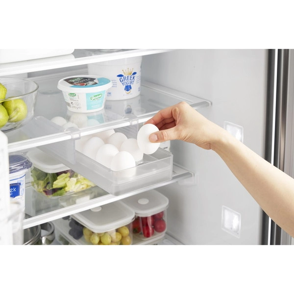 【tower】冷蔵庫中棚下高さ調節卵ラック タワー S ホワイト