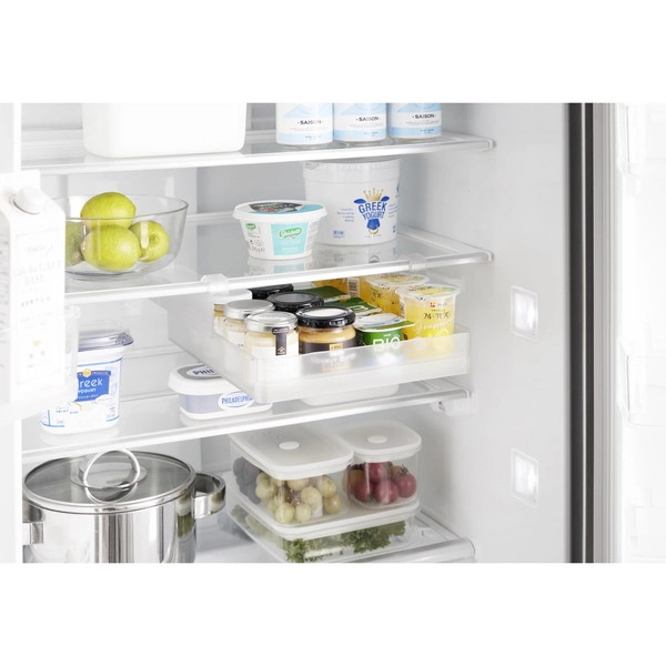 【tower】冷蔵庫中棚下高さ調節ラック タワー L ホワイト