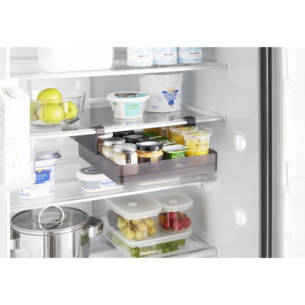 【tower】冷蔵庫中棚下高さ調節ラック タワー L ブラック