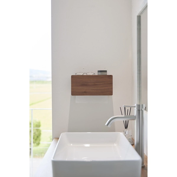 【RIN】ウォールペーパータオルディスペンサー リン 石こうボード壁対応 ブラウン