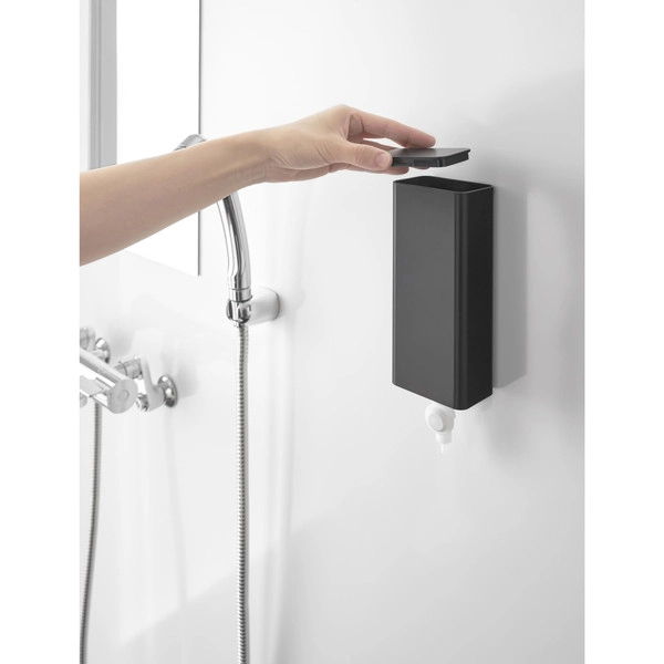 【tower】マグネットバスルーム詰め替えパウチディスペンサー収納ホルダー タワー S ブラック