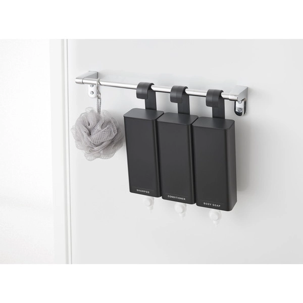 【tower】引っ掛けバスルーム詰め替えパウチディスペンサー収納ホルダー タワー S ブラック