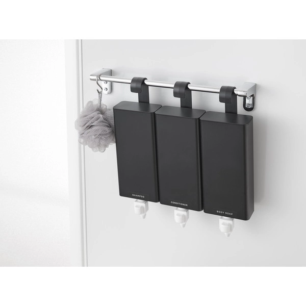 【tower】引っ掛けバスルーム詰め替えパウチディスペンサー収納ホルダー タワー L ブラック