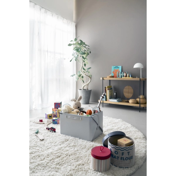 【tower】プレイマットにもなるおもちゃ収納 タワー ライトグレー