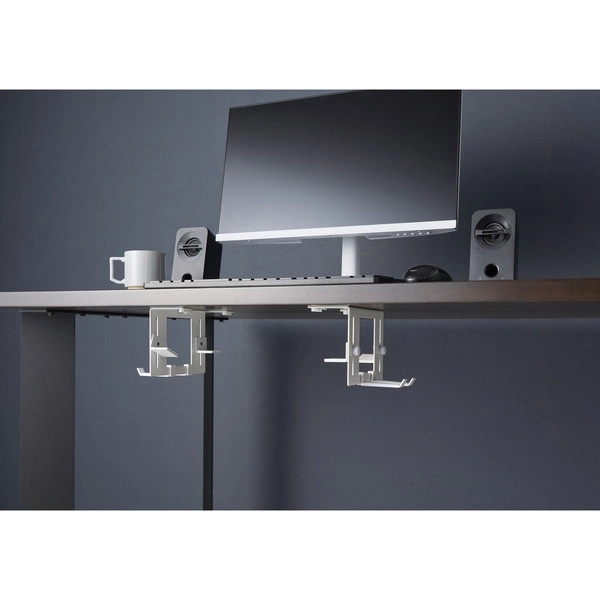 【smart】可動式デスク下ゲーム機ホルダー スマート ホワイト