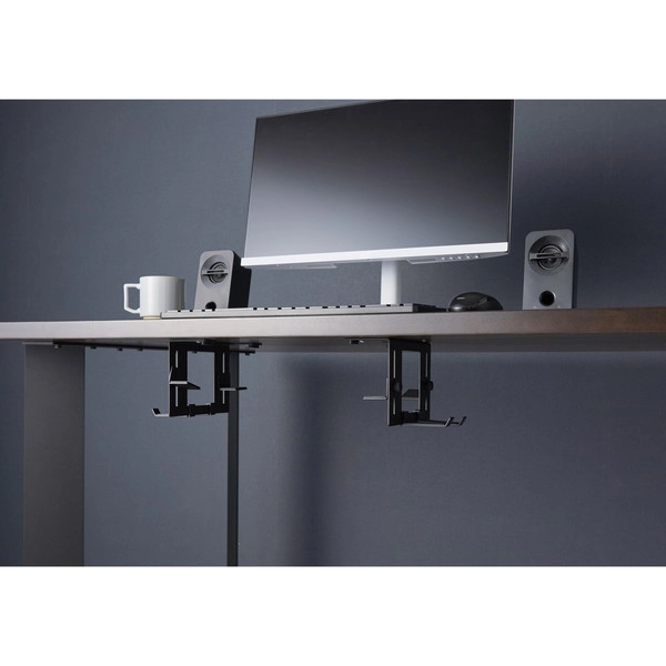 【smart】可動式デスク下ゲーム機ホルダー スマート ブラック