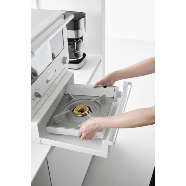 【tower】カセットコンロが入る家電下ラック タワー 1段 ホワイト