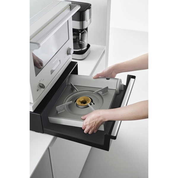 【tower】カセットコンロが入る家電下ラック タワー 1段 ブラック