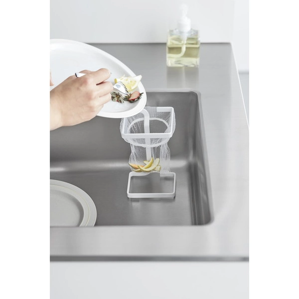 【tower】コーナーに置ける水切りネットホルダー タワー スクエア ホワイト
